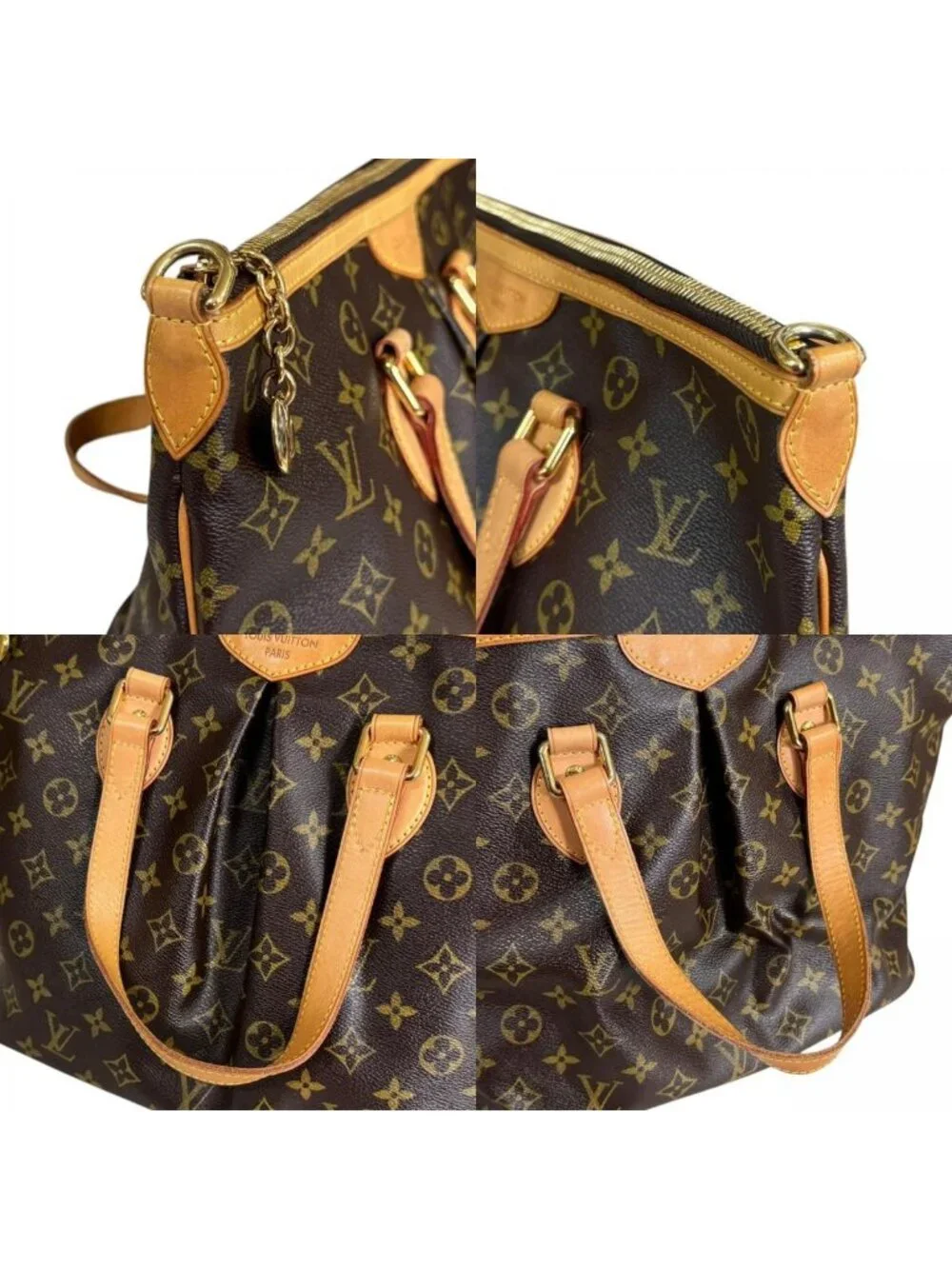Louis Vuitton Palermo PM Monogram Shoulder Bag Canvas Brown